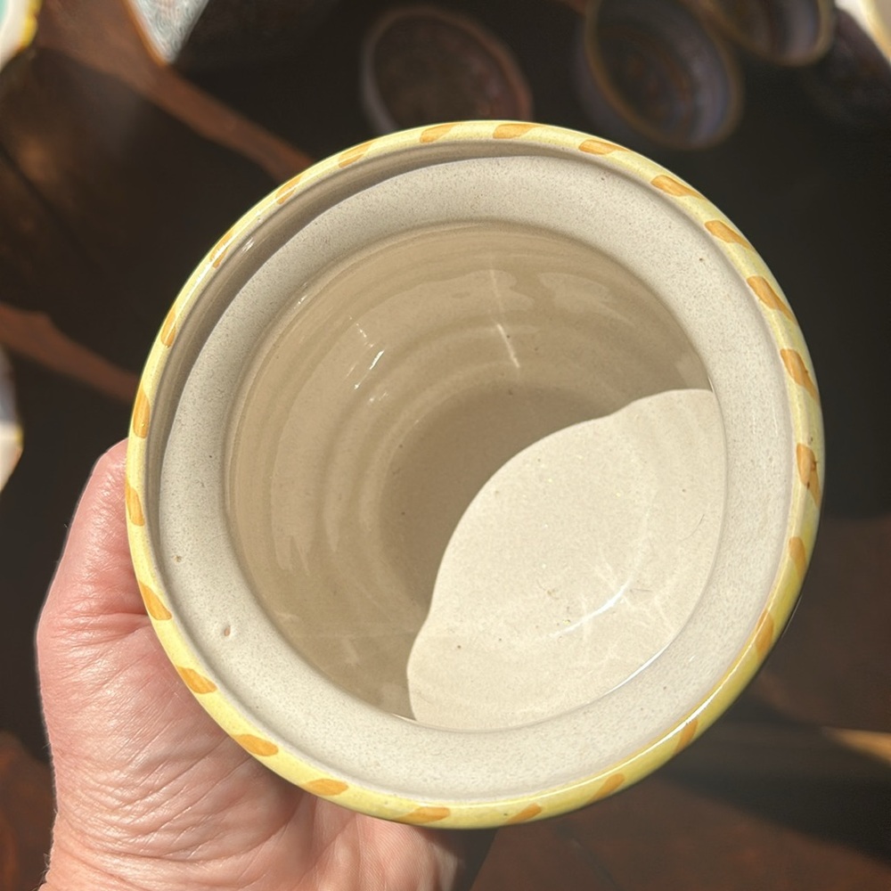 Meridiana Ceramache small artisan hand painted kitchen storage container Italy - Picture 13 of 14